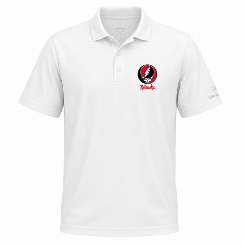 University of Nebraska Premium Stealie Performance Polo