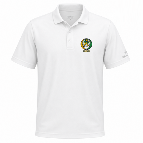 Notre Dame University Dancing Leprechaun Premium Stealie Performance Polo