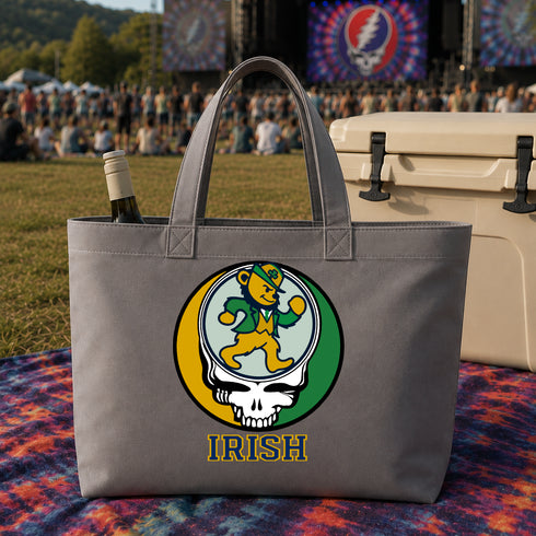 Notre Dame University Dancing Leprechaun Stealie Canvas Tote Bag