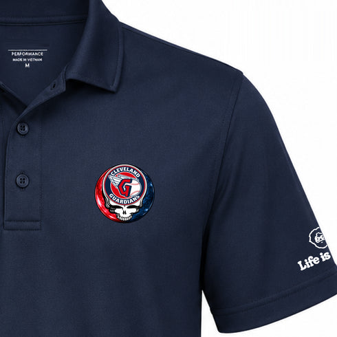 Cleveland Guardians Crystal Premium Stealie Performance Polo