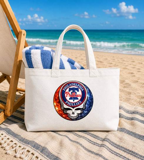Philadelphia Phillies Crystal Stealie Canvas Tote Bag