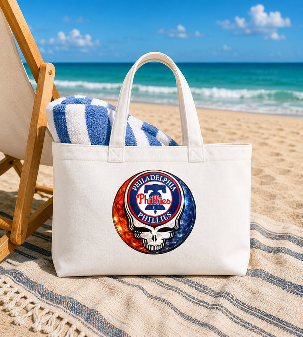 Philadelphia Phillies Crystal Stealie Canvas Tote Bag