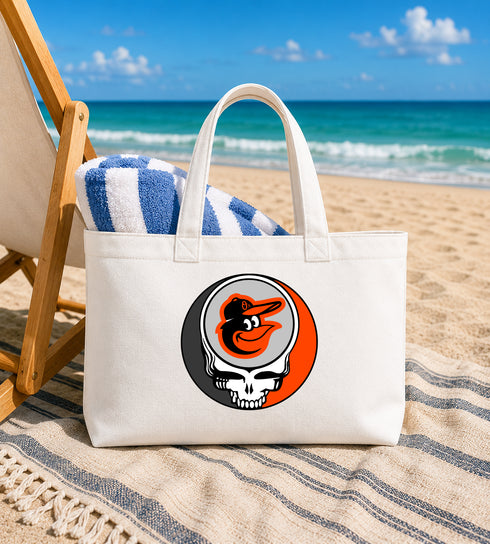 Baltimore Orioles Bird Stealie Canvas Tote Bag