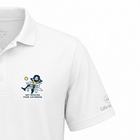 Jerry's Not Workin' From Anywhere - Life is dead.® Premium Stealie Performance Polo