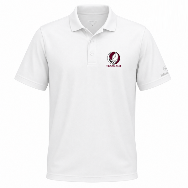 Texas A&M University Premium Stealie Performance Polo
