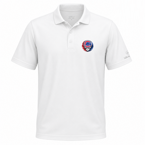 Chicago Cubs Crystal Premium Stealie Performance Polo