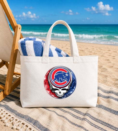 Chicago Cubs Crystal Stealie Canvas Tote Bag