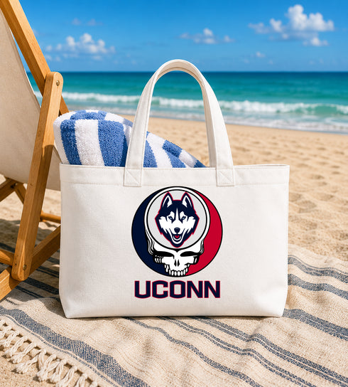 UCONN Huskies Stealie Canvas Tote Bag