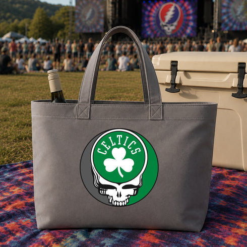 Boston Celtics Shamrock Stealie Canvas Tote Bag