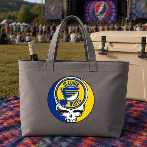St. Louis Blues Stealie Canvas Tote Bag