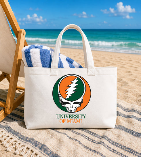 University of Miami Stealie Canvas Tote Bag