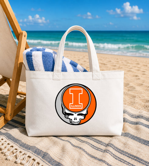 University of Illinois Stealie Canvas Tote Bag