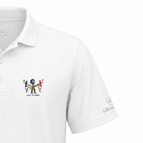 Jerry and His Friends - Life is dead.® Premium Stealie Performance Polo