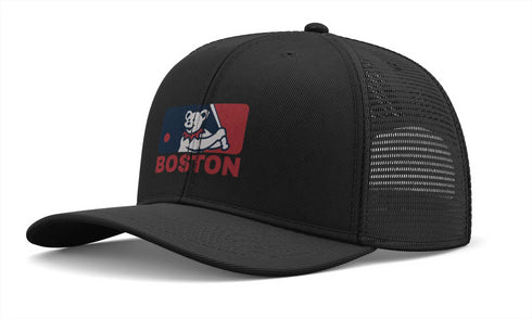 Grateful Dead - Boston Red Sox Dancing Bear Logo Grateful Dead Trucker Cap - StealieShop