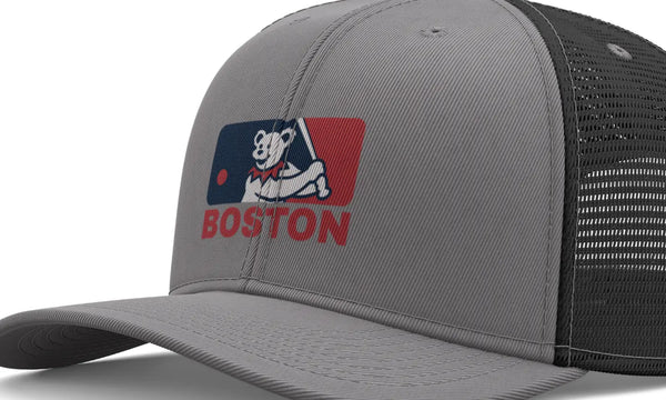 Grateful Dead - Boston Red Sox Dancing Bear Logo Grateful Dead Trucker Cap - StealieShop