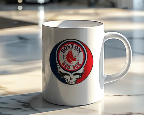 Grateful Dead - Boston Red Sox Stealie 15 Ounce Coffee Mug - StealieShop