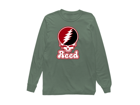Reed Stealie Premium Unisex Long-Sleeve — Design: Reed College — Light Green