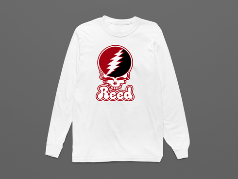 Reed Stealie Premium Unisex Long-Sleeve — Design: Reed College — White