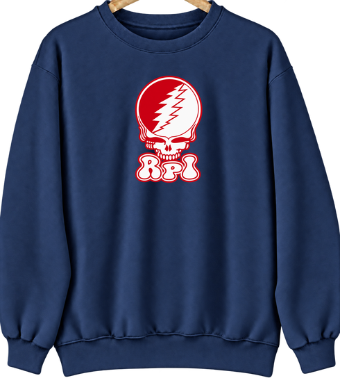 Rensselaer Polytechnic Institute Stealie Premium Unisex Crewneck — Design: Rensselaer Polytechnic Institute — Navy