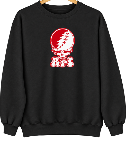 Rensselaer Polytechnic Institute Stealie Premium Unisex Crewneck — Design: Rensselaer Polytechnic Institute — Black