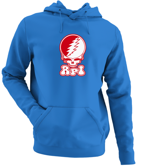 Rensselaer Polytechnic Institute Stealie Premium Unisex Hoodie — Design: Rensselaer Polytechnic Institute — Heather Royal