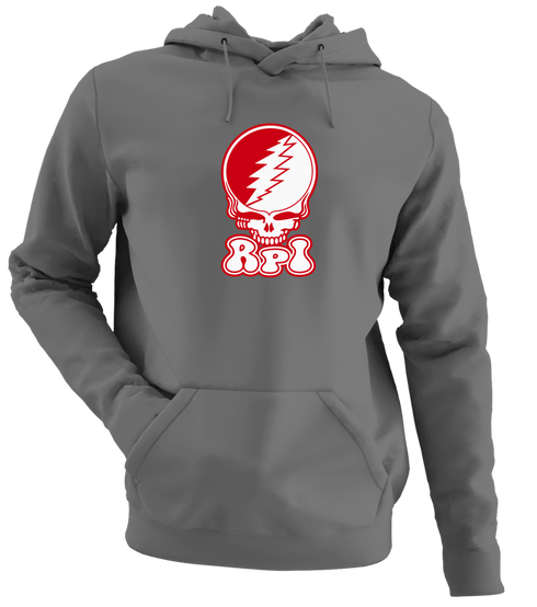 Rensselaer Polytechnic Institute Stealie Premium Unisex Hoodie — Design: Rensselaer Polytechnic Institute — Charcoal