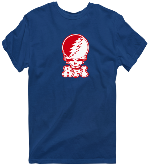 Rensselaer Polytechnic Institute Stealie Premium Unisex T-Shirt — Design: Rensselaer Polytechnic Institute — Navy