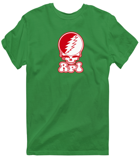 Rensselaer Polytechnic Institute Stealie Premium Unisex T-Shirt — Design: Rensselaer Polytechnic Institute — Irish Green