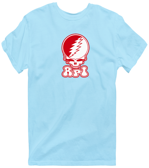 Rensselaer Polytechnic Institute Stealie Premium Unisex T-Shirt — Design: Rensselaer Polytechnic Institute — Light Blue