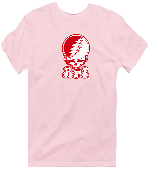 Rensselaer Polytechnic Institute Stealie Premium Unisex T-Shirt — Design: Rensselaer Polytechnic Institute — Light Pink