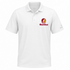Rhode Island Stealie Premium Unisex Polo — Design: Rhode Island College — White