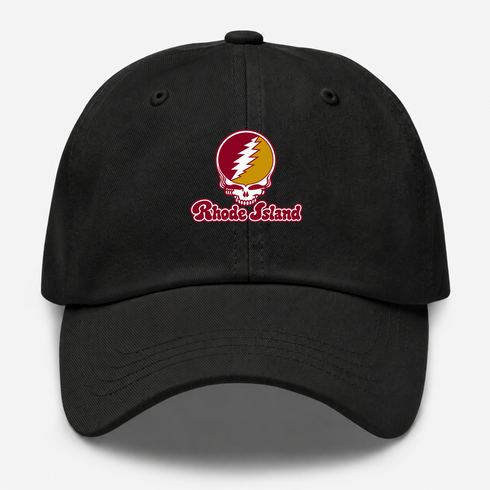Rhode Island Stealie Premium Unisex Dad Hat — Design: Rhode Island College — Black