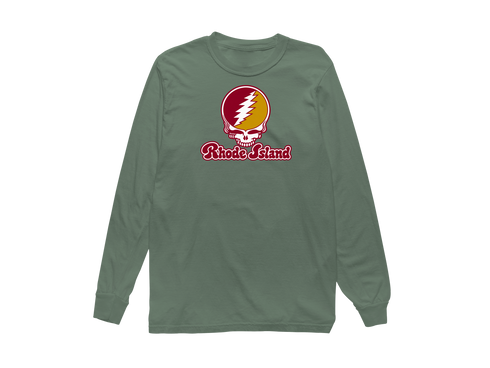 Rhode Island Stealie Premium Unisex Long-Sleeve — Design: Rhode Island College — Light Green