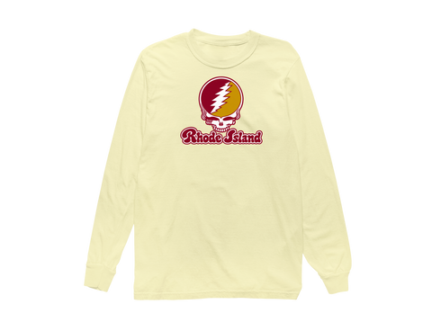 Rhode Island Stealie Premium Unisex Long-Sleeve — Design: Rhode Island College — Butter