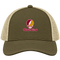 Rhode Island Stealie Premium Unisex Trucker Cap — Design: Rhode Island College — Moss/Khaki