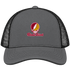 Rhode Island Stealie Premium Unisex Trucker Cap — Design: Rhode Island College — Charcoal/Black