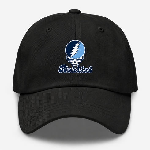 Rhode Island Stealie Premium Unisex Dad Hat — Design: Rhode Island University of — Black