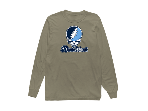 Rhode Island Stealie Premium Unisex Long-Sleeve — Design: Rhode Island University of — Sandstone