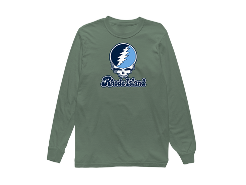 Rhode Island Stealie Premium Unisex Long-Sleeve — Design: Rhode Island University of — Light Green
