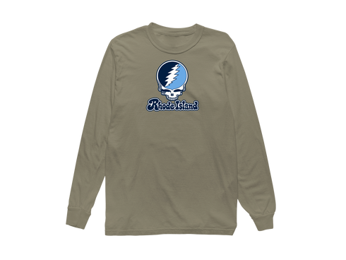 Rhode Island Stealie Premium Unisex Long-Sleeve — Design: Rhode Island University of — Sandstone