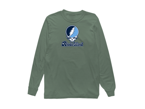 Rhode Island Stealie Premium Unisex Long-Sleeve — Design: Rhode Island University of — Light Green
