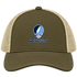 Rhode Island Stealie Premium Unisex Trucker Cap — Design: Rhode Island University of — Moss/Khaki