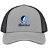 Rhode Island Stealie Premium Unisex Trucker Cap — Design: Rhode Island University of — Heather Grey/Black