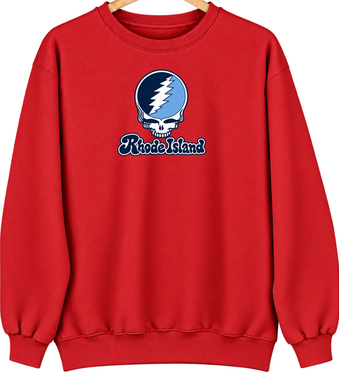 Rhode Island Stealie Premium Unisex Crewneck — Design: Rhode Island University of — Red