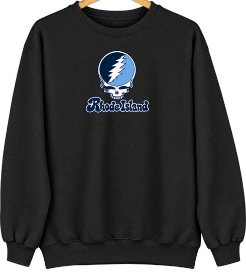 Rhode Island Stealie Premium Unisex Crewneck — Design: Rhode Island University of — Black