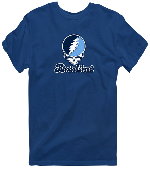 Rhode Island Stealie Premium Unisex T-Shirt — Design: Rhode Island University of — Navy