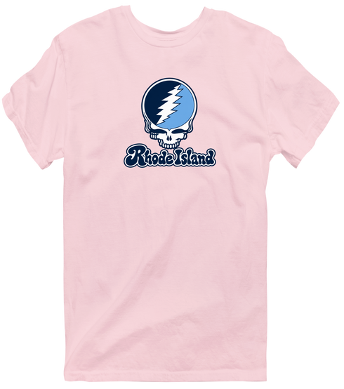 Rhode Island Stealie Premium Unisex T-Shirt — Design: Rhode Island University of — Light Pink