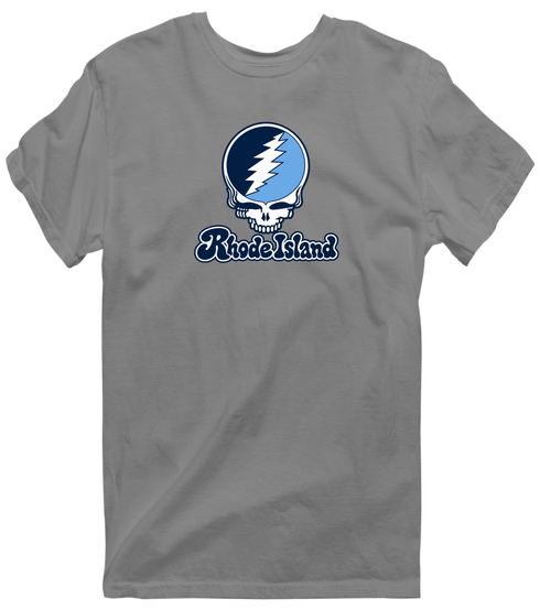 Rhode Island Stealie Premium Unisex T-Shirt — Design: Rhode Island University of — Dark Heather