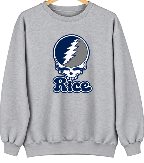 Rice Stealie Premium Unisex Crewneck — Design: Rice University — Sport Grey