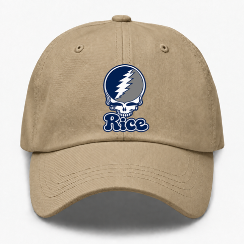 Rice Stealie Premium Unisex Dad Hat — Design: Rice University — Khaki